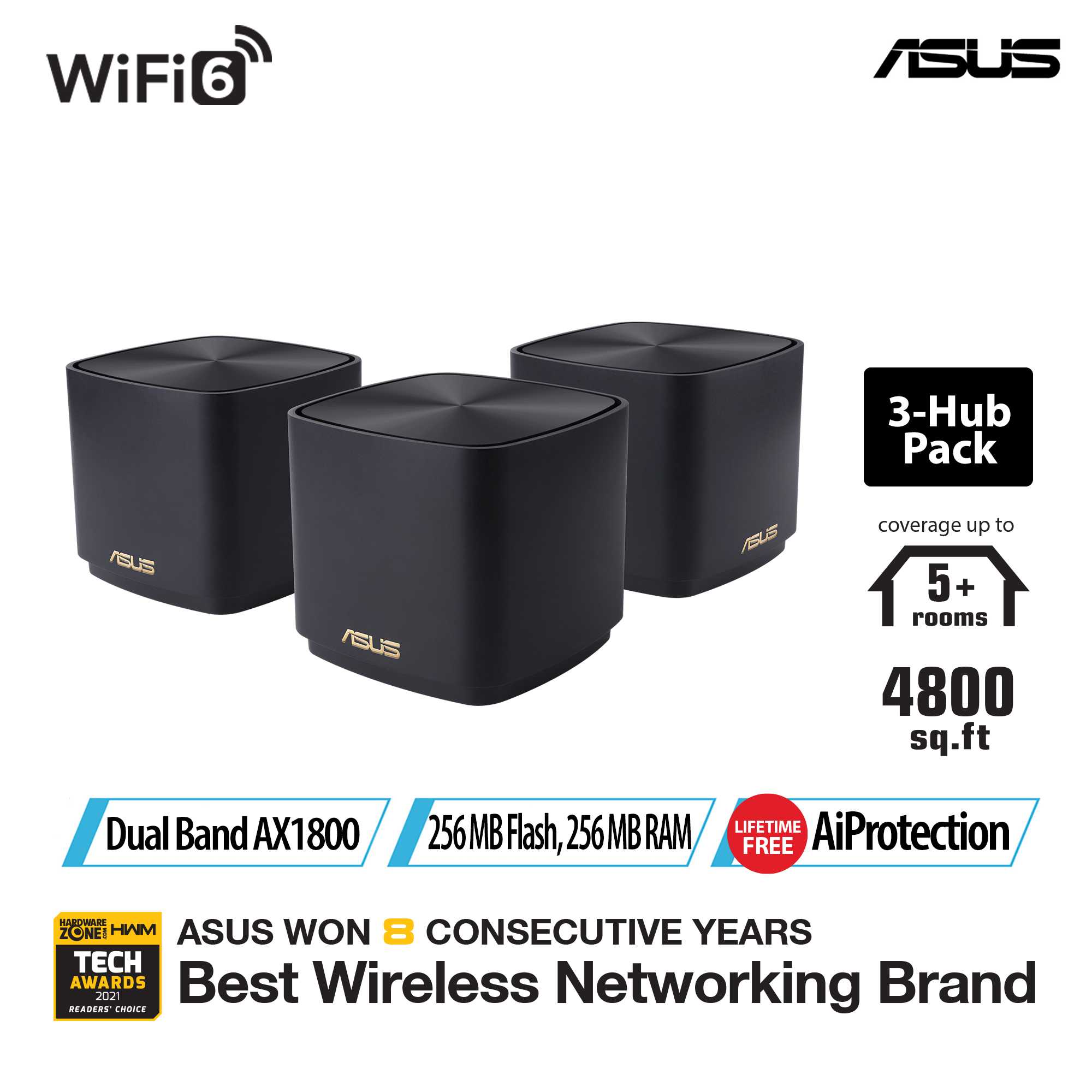 Asus Mesh Wifi XD4 2 Pack Black | ASUS Online Store Indonesia